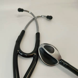 Stéthoscope professionnel Kt 133, tête argentée noire, acier inoxydable, dispositif médical manuel, certifié CE, origine Wenzhou - Product Image 4