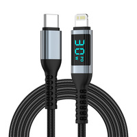 Câble de charge rapide USB-A/USB-C tressé en nylon 2M 5A QC pour téléphone portable (iPhone) – Vente en gros usine – Fabriqué en Chine