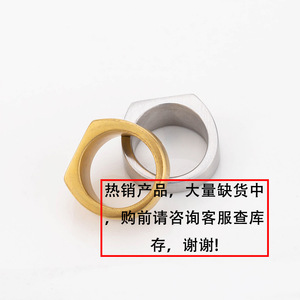 แหวนผู้ชายทรงเรขาคณิตแบบมินิมอล วงกว้าง ชุบทอง 18K เงินแท้ สีโรสโกลด์ สำหรับเป็นของขวัญ เครื่องประดับแฟชั่น - Product Image 4