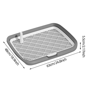 Plateau de toilette plat spacieux pour chien d'intérieur 63x48cm, grille d'apprentissage de la propreté pour chiot, support pour tapis absorbant pour animaux de compagnie, stock Pologne, Dropshipping UE - Product Image 5