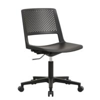 Silla de Oficina Ergonómica con Soporte Lumbar, Giratoria, con Ruedas, de Plástico, para Computadora, Cómoda para el Hogar, Oficina, Escuela y Conferencias