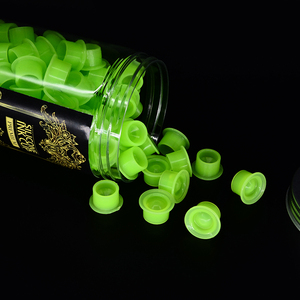 Green Food Grade Silicone Tattoo Ink Cup Reusable Pigment <b>Holder</b> for Permanent <b>Makeup</b> Tattoo Supplies - Product Image 3