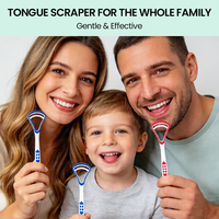 Limpiador de Lengua, Raspador de Lengua Reutilizable de Grado Alimenticio, Cepillo para Lengua para Higiene Bucal, Eliminador de Mal Aliento, Venta al por Mayor, Certificado por la FDA y la CE
