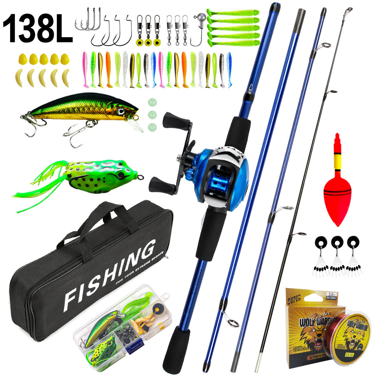 Main gauche avec sac, ensemble complet