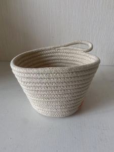 Xách Tay Tùy Chỉnh Sợi Dây Thừng Bông Nhỏ Dệt Giỏ Tái Chế Bông Sợi Dây Thừng Hộp Giỏ Cho Lưu Trữ - Product Image 3