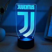 Lampe de nuit 3D Football Club Arsenal West Ham Roma Marseille Chelsea, cadeau d'anniversaire pour garçons, fait main