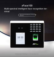 ZKT XFACE100 Máquina de Control de Asistencia con Reconocimiento Facial Dinámico y Huella Dactilar, Registro de Trabajo de Empleados, Control de Acceso Biométrico, Pantalla HD de 2.8 Pulgadas