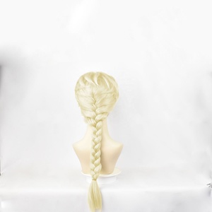 Vente chaude en gros Perruque de cosplay Elsa du film américain Frozen <span class=keywords><strong>Cheveux</strong></span> longs blonds Synthétique Résistante à la chaleur - Product Image 2
