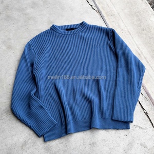 Pull col rond personnalisé avec logo, pull en <span class=keywords><strong>laine</strong></span> vierge à manches longues, pull tricoté en coton pour <span class=keywords><strong>homme</strong></span>, <span class=keywords><strong>chemise</strong></span> à manches longues - Product Image 3