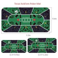 Tapis de table en caoutchouc pour casino, surface en feutre pour une manipulation fluide des cartes, pour Blackjack et Poker, dimensions 240*120*2cm avec zones de paris claires