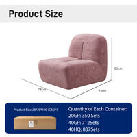 Canapé compressé moderne meubles éponge velours tissu personnalisé compression sous vide chaise longue