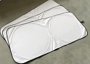 Meilleures Parasols de Voiture Pliables Personnalisés pour Pare-Brise Avant en Polyester Anti-UV avec Bulles PE, Double Cercle, Pas Cher, avec Logo - Product Image 6
