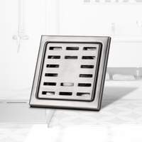 JOYHOO Drain de sol au Design moderne Anti-odeur Drain de salle de bains Drain de sol carré en acier inoxydable