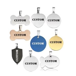 En gros, Plaque d'identification pour chien vierge en acier inoxydable, gravable avec logo, pour promotion et événements sportifs - Product Image 1