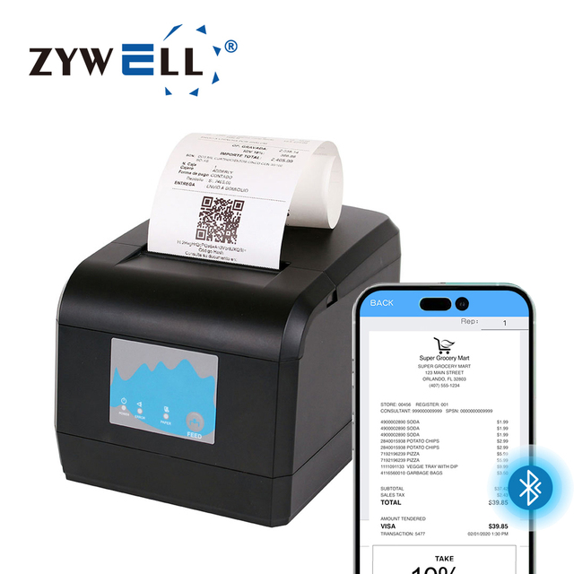 New Launched Wifi Printer Zywell ZY908 Imprimante Thermique Cheap Pos 80 mm Thermal Receipt Printer