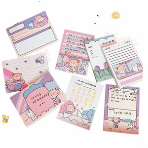 Créativité de dessin animé, notes de coeur de fille mignonne, notes d'étudiant, autocollants de signature, <span class=keywords><strong>papeterie</strong></span> scolaire, cahiers et notes autocollantes - Product Image 1