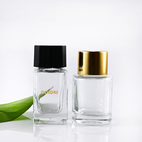Lot de 100 flacons d'encre pour stylo-plume en verre carré de 18 ml avec bouchon à vis, logo personnalisé, sérigraphie, écologiques et recyclables