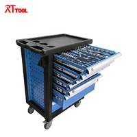 Carro de Herramientas RTTOOL de 7 Cajones con Juego de 204 Herramientas Manuales para Taller Automotriz, Certificado CE