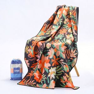 Serviettes en microfibre douces, légères, absorbantes, séchage rapide, sans sable, parfaites pour la plage, la piscine, le camping, avec sac de voyage assorti - Product Image 3