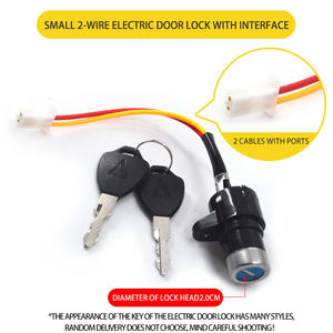 Motorfiets Waterdichte Kleine 4-<span class=keywords><strong>Line</strong></span> Elektrische Deur Slot Elektrische Voertuig Schakelaar Sleutel - Product Image 3