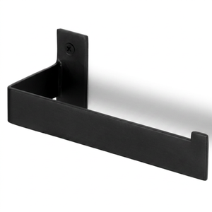 Modern Matte <b>Black</b> Metal Wall Mounted Toilet <b>Paper</b> Holder Minimalist Bathroom <b>Tissue</b> Roll Dispenser Contemporary Bathroom Access - Product Image 1