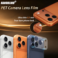 Film protecteur d'objectif d'appareil photo en PET, anti-rayures, anti-traces de doigts, anti-taches d'huile, pour iPhone 17 Series, 9H, fourni directement par l'usine
