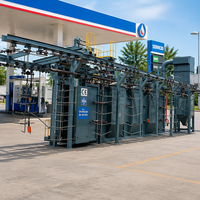 Machine de sablage à billes d'acier Delong avec système de nettoyage à chaîne suspendue, granalladoras haute puissance