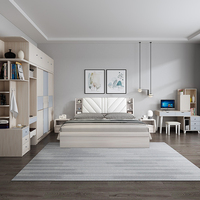 Lit moderne pliable en bois, mobilier de maison, hôtel, chambre à coucher, lit Double
