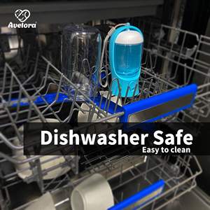 19oz Portable Pupflask gato grande amarillo perro taza de agua <span class=keywords><strong>para</strong></span> perro botella de agua portátil Accomp alimentador de alimentos bebedero - Product Image 4