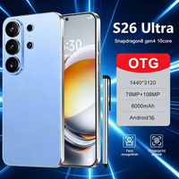 Smartphone S26 Ultra Android 16 con 22GB+2TB, Display LCD 7.3 Pollici 144Hz, Fotocamera 108MP, Batteria 8000mAh, Processore Deca Core, 5G, per Gaming