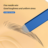 Natural maquillage permanent aiguilles jetables 18U 0.15MM NANO sourcil stérilisé tranchant sous label privé fournitures de microblading