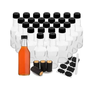 Giá rẻ 100ml Glass Hot nước sốt chai mini rỗng Chilli nước sốt cà chua chai Tabasco nước sốt chai với nắp nhựa - Product Image 1