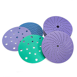 Kertas pasir oxido cakram keramik ungu bulat kait dan lingkaran ampelas cakram abrasif film pengamplasan cakram untuk pemolesan - Product Image 1