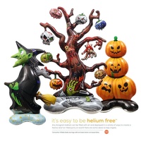 Ballons de fête pour Halloween 4D debout sorcière et arbre mort en forme de citrouille, jouet et accessoires de décoration