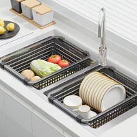 Panier égouttoir simple en fer peint par pulvérisation pour évier de cuisine, support de drainage pour fruits et légumes, égouttoir de rangement pour vaisselle en métal
