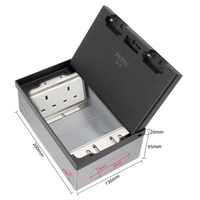 Boîtier de prise de sol encastré FUPAI FP-200 à 4 prises en acier inoxydable 10A 220V IP21 avec mise à la terre, technologie NFC et auto-test - Chine