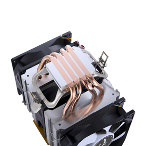 Enfriador de <span class=keywords><strong>CPU</strong></span> QiuzAim de 3 ventiladores de doble Torre, 4 tubos de calor compatibles con Intel AMD RGB Lighting 12V <span class=keywords><strong>Gaming</strong></span> Cooling x79 x99 <span class=keywords><strong>PC</strong></span>, tubo de cobre - Product Image 3
