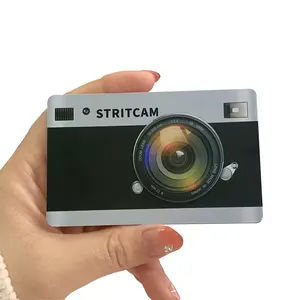 무료 디자인 사용자 정의 로고 풀 컬러 인쇄 PVC 매트 크리에이티브 카메라 명함
