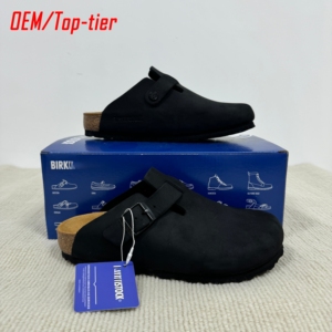 <span class=keywords><strong>Ciabatte</strong></span> Unisex di Lusso con Suola in Sughero Morbido, Pantofole in Vera Pelle Bovina, Stile Ortopedico con Ammortizzazione - Product Image 2