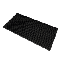 Fourniture d'usine Tapis de bar en silicone personnalisé Tapis de comptoir Logo Bière en caoutchouc PVC souple comprenant un chemin de paille Accessoire de grande valeur