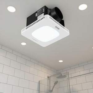 Ventilador de Extracción para Baño Vevor, 80 CFM, Montaje en Techo, Blanco, Bajo Ruido, con Luz, 120V - Product Image 2
