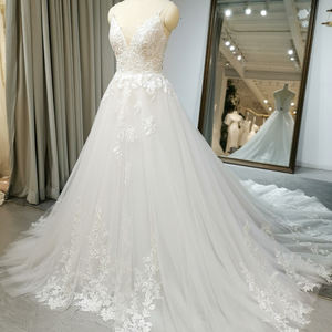 Jancember RL146 <span class=keywords><strong>Precio</strong></span> bajo ODM OEM Romántico Midi Vestido de novia <span class=keywords><strong>civil</strong></span> Vestido de novia con cuello en V - Product Image 4