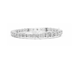 4 Prong Round Cut Lab Grown Diamond Tennis <b>Bracelet</b> In <b>Solid</b> Gold Luxury Minimalist Elegant Unisex Jewelry Perfect <b>Bracelet</b> - Product Image 4