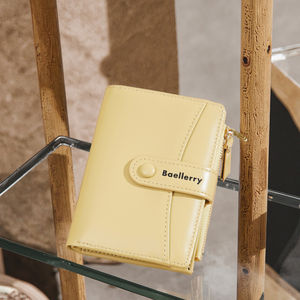 Cartera de mujer personalizada de cuero PU, monedero con cremallera, tarjetero, billetera de lujo, bonitas carteras para chicas. - Product Image 1