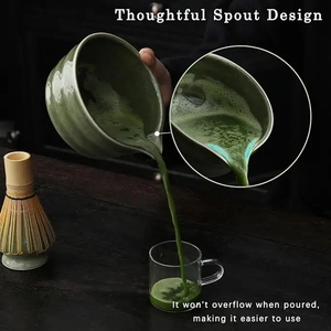 Juego de Batidor de Matcha, Tazón de Matcha con Boquilla, Batidor de Matcha y Soporte, Cuchara de Bambú y Tamiz de Acero Inoxidable - Product Image 3