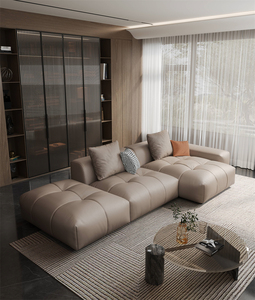 Mufang Grand <span class=keywords><strong>ensemble</strong></span> de canapés modulables <span class=keywords><strong>Sergio</strong></span> Bicego Pixel Soft Tufty Meubles en cuir véritable haute couture pour hôtels et villas - Product Image 6