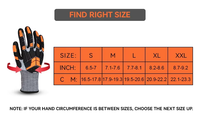 Gants de protection anti-choc niveau 2 en TPR pour l'industrie lourde, résistants aux coupures, tricotés, avec protection des articulations OEM