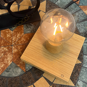 Modern Table Desk Night Wooden Lamp Magnetic Levitation Floating <b>Wireless</b> LED <b>Light</b> Bulb for Home Room Office Decor Unique Gift - Product Image 3
