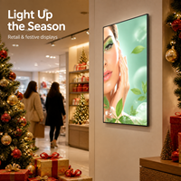 Boîte à lumière LED murale verticale ultra-mince haute luminosité pour affiches, idéale pour l'affichage en centres commerciaux et en magasins