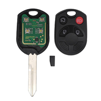 Jingyuqin - Mando a distancia para coche, 3/4 botones, color negro, 315/433 MHz, ID63, 80 bits, para C-Max, Edge, Escape, Focus, Mazda, Mercury, OUCD6000022